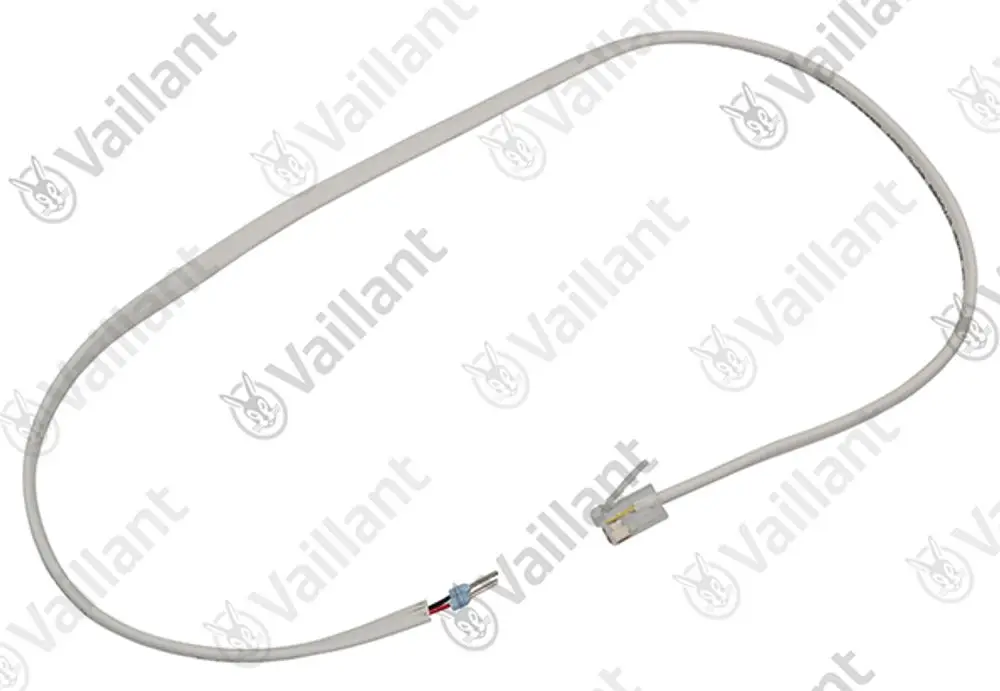 Vaillant Kabelbaum mit zwei elastischen Leitungen und einer steckbaren Verbindung, geeignet für elektrische Anschlüsse in Heizsystemen.